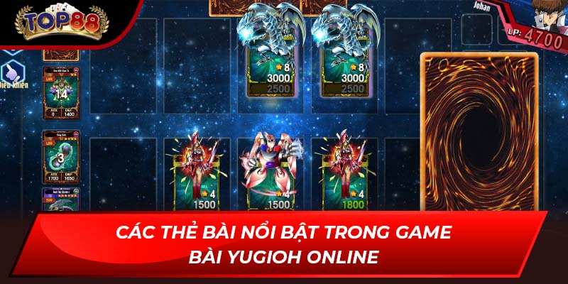 Các thẻ bài nổi bật trong game bài Yugioh Online